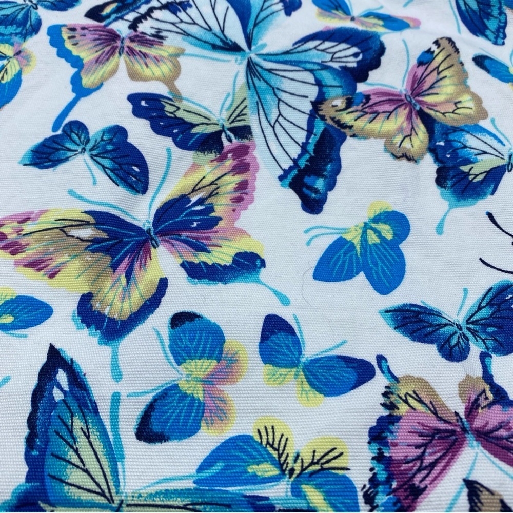 Botanical Butterfly A line Skirt Lined All Over Print Fairy Artsy Talbots 2 - Picture 3 of 8